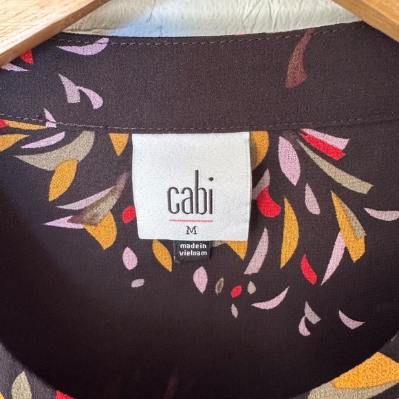 CAbi long sleeve polyester floral blouse medium - Picture 8 of 11